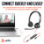 HP Poly Blackwire 3325 Stereo USB-C Headset +3.5mm Plug +USB-C/A Adapter