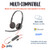 HP Poly Blackwire 3225 Stereo USB-C Headset +3.5mm Plug +USB-C/A Adapter