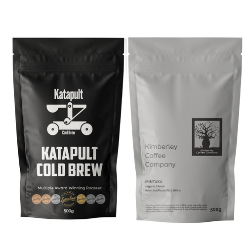 katapult cold brew and mintaka 1 kilo bundle of organic specialty coffee