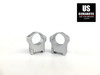 Warne Maxima Horizontal 1" PA High Weaver Style Rings Satin Silver 502M