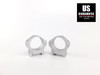 Warne Maxima Horizontal 30mm, PA Low Rings Satin Silver 513M