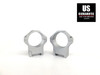 Warne Maxima Horizontal 34mm, PA High Weaver Style Rings Satin Silver 522M