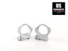 Warne Mountain Tech 34mm Medium Weaver Style Rings Satin Silver 7221M