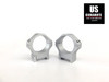 Warne Maxima Horizontal 34mm, PA Medium Weaver Style Rings Satin Silver 521M