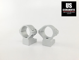 Talley Scope Ring/Base 1" Medium for Tikka T3/T3X Satin Silver 940714