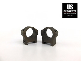 Warne Maxima Horizontal 1" PA Medium Rings Smoked Bronze 501M
