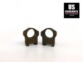 Warne Maxima Horizontal 1" PA High Weaver Style Rings Burnt Bronze 502M