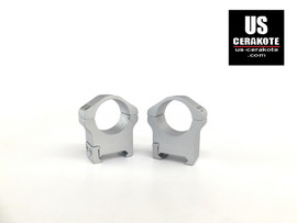 Warne Maxima Horizontal 1" PA High Weaver Style Rings Satin Silver 502M