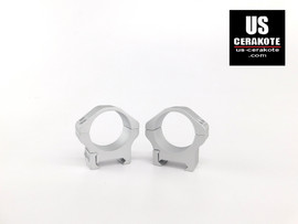 Warne Maxima Horizontal 30mm, PA Low Rings Satin Silver 513M