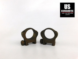 Warne Mountain Tech 30mm Low Weaver Style Rings Burnt Bronze 7213M
