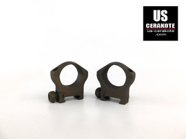 Warne Mountain Tech 30mm Medium Weaver Style Rings Smoked Bronze 7214M