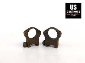 Warne Mountain Tech 30mm High Weaver Style Rings Burnt Bronze 7215M