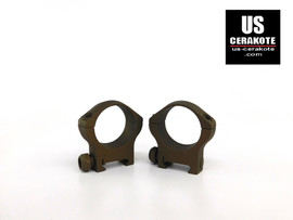 Warne Mountain Tech 34mm Medium Weaver Style Rings Burnt Bronze 7221M