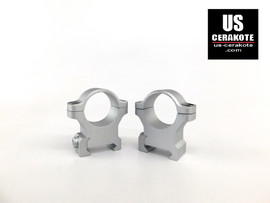 Leupold BackCountry Cross-Slot 1" High Weaver Style Rings Satin Silver 175118