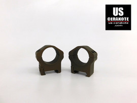 Warne Maxima Horizontal 1" PA Medium Rings Burnt Bronze 501M