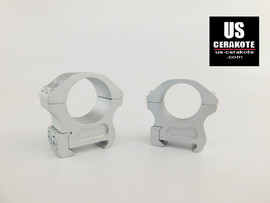 Vortex Pro Series 1" Medium Weaver Style Scope Rings Satin Silver PR1-M