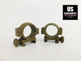 Vortex Hunter Riflescope Rings 1" Low Weaver Style Flat Dark Earth Ring-L