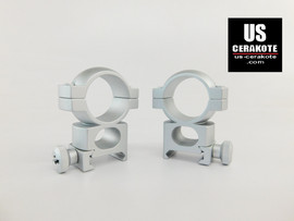 Vortex Hunter Riflescope Rings 1" High Weaver Style Satin Silver Ring-H