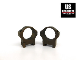 Warne Maxima Horizontal 30mm, PA Medium Weaver Style Rings Burnt Bronze 514M