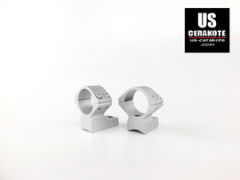 Talley Scope Ring/Base 1" Medium for Remington 700 (8-40) Satin Silver 948700