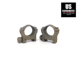 Warne Mountain Tech 1" Low Weaver Style Rings Smoked Bronze 7200M