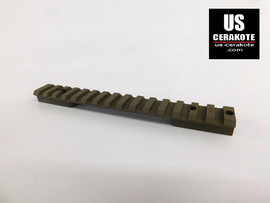 Warne Weatherby Mark V Std 6 lug Mountain Tech Tactical Rail Flat Dark Earth 7653M