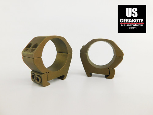 Vortex Pro Series 34mm Low Weaver Style Scope Rings Burnt Bronze PR34-L