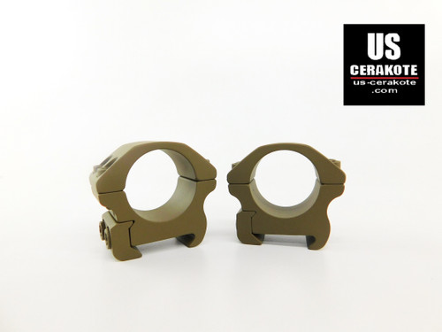 Vortex Pro Series 1" Low Weaver Style Scope Rings Flat Dark Earth PR1-L