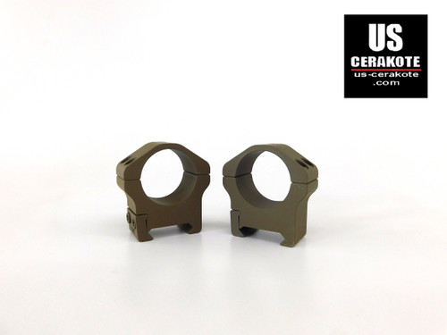 Warne Maxima Horizontal 1" PA Medium Rings Flat Dark Earth 501M