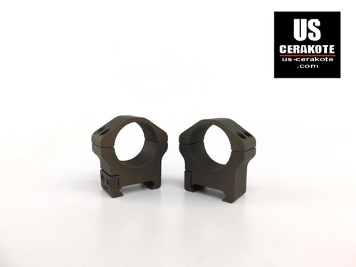 Warne Maxima Horizontal 1" PA Medium Rings Smoked Bronze 501M