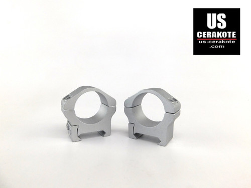 Warne Maxima Horizontal 1" PA Low Weaver Style Rings Satin Silver 500M