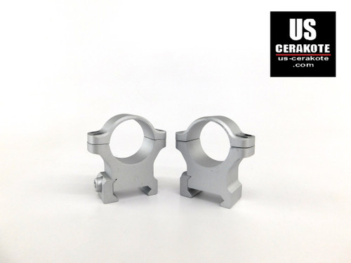 Leupold BackCountry Cross-Slot 1" High Weaver Style Rings Satin Silver 175118