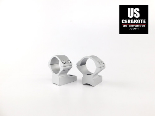 Talley Scope Ring/Base 1" Medium for Remington 700 (8-40) Satin Silver 948700