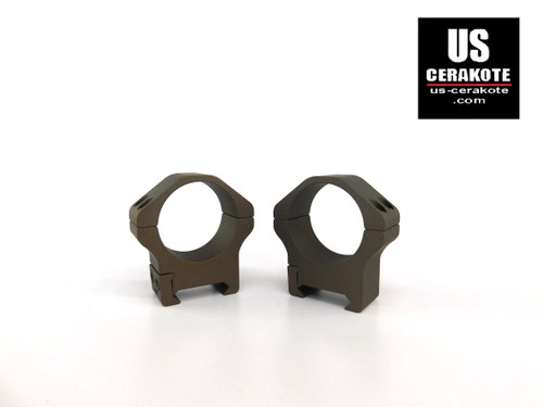 Warne Maxima Horizontal 30mm, PA Medium Weaver Style Rings Smoked Bronze 514M