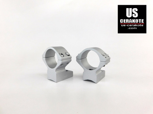 Talley Scope Ring/Base 1" Medium for Weatherby Vanguard Howa Satin Silver 940734