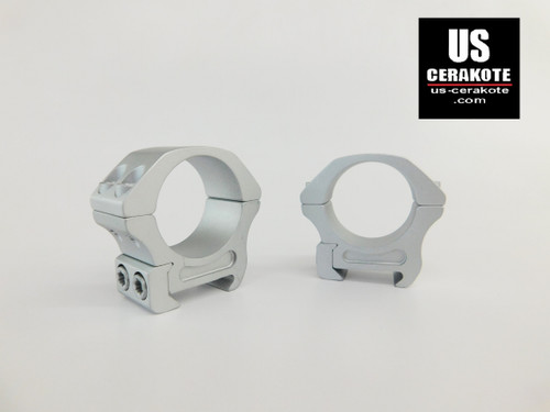 Vortex Pro Series 30mm Low Weaver Style Scope Rings Satin Silver PR30-L