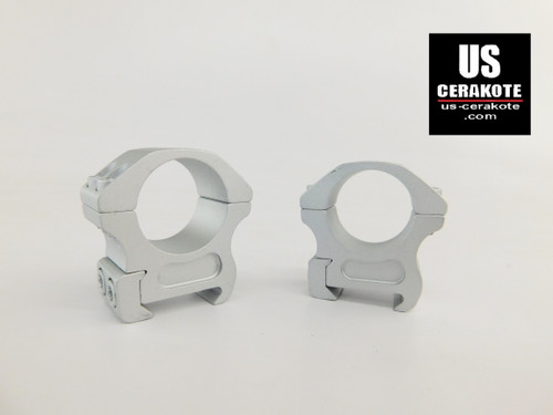 Vortex Pro Series 1" Medium Weaver Style Scope Rings Satin Silver PR1-M