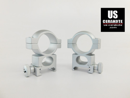 Vortex Hunter Riflescope Rings 1" High Weaver Style Satin Silver Ring-H