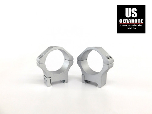 Warne Maxima Horizontal 34mm, PA Medium Weaver Style Rings Satin Silver 521M
