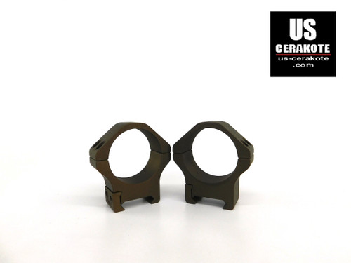 Warne Maxima Horizontal 34mm, PA Medium Weaver Style Rings Burnt Bronze 521M