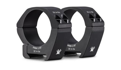Vortex Pro Series 34mm Low Weaver Style Scope Rings Matte PR34-L