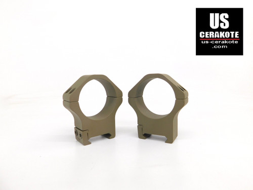 Warne Maxima Horizontal 34mm, PA High Weaver Style Rings Flat Dark Earth 522M