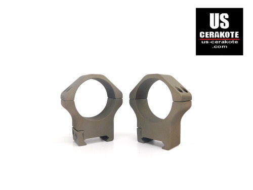 Warne Maxima Horizontal 34mm, PA High Weaver Style Rings Smoked Bronze 522M
