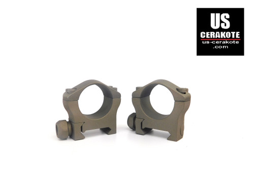 Warne Mountain Tech 1" Low Weaver Style Rings Smoked Bronze 7200M