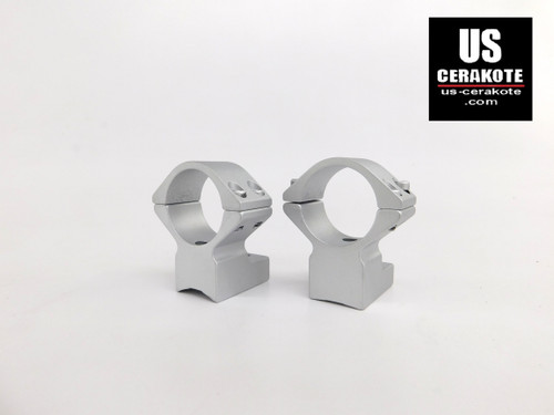 Talley Scope Ring/Base 1" High for Weatherby Vanguard Satin Silver 950734