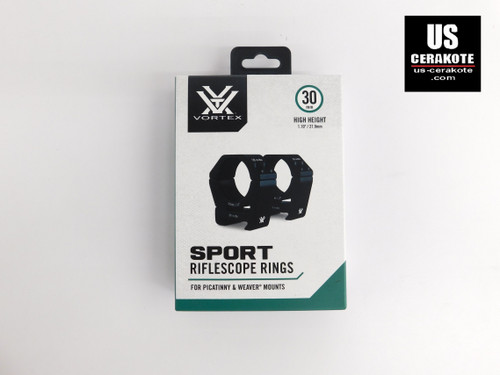 Vortex Sport Riflescope Rings 30mm High Weaver Style Tungsten SPT30-H