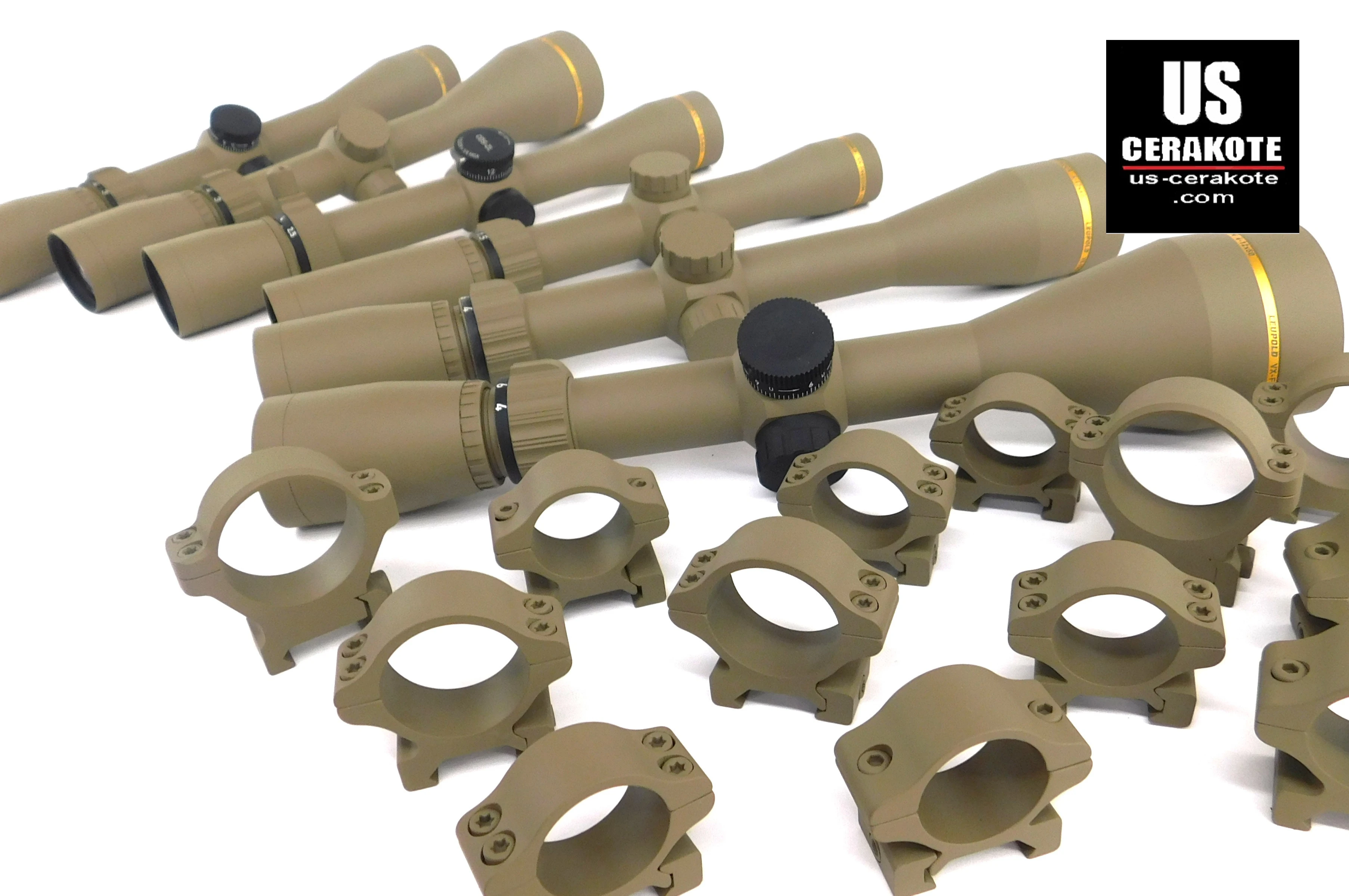 Flat Dark Earth Leupold Scopes and Rings