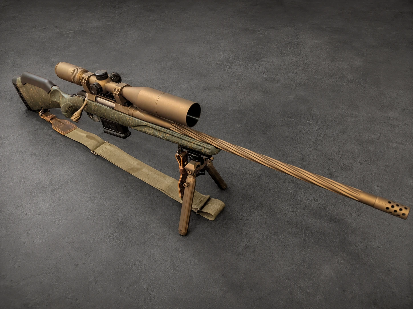 Burnt Bronze Rifle Set Up