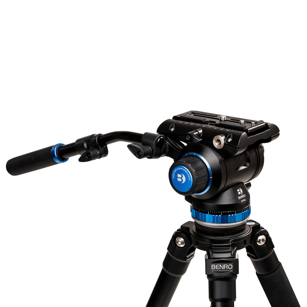 BENRO A373F Trépied vidéo série 3 Alu et tête S8pro - Bol 75mm, 3 sections, ouverture des jambes par clapet