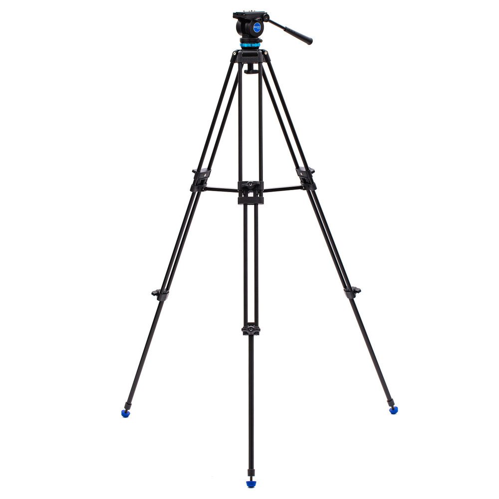 BENRO KH25P Kit Trépied vidéo avec Tête Vidéo, Capacité de 5 Kg, réglage progressif du mouvement panoramique, Plateau anti torsion (KH25P)